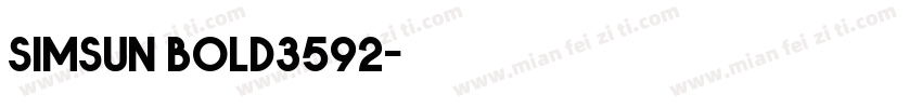 simsun bold3592字体转换